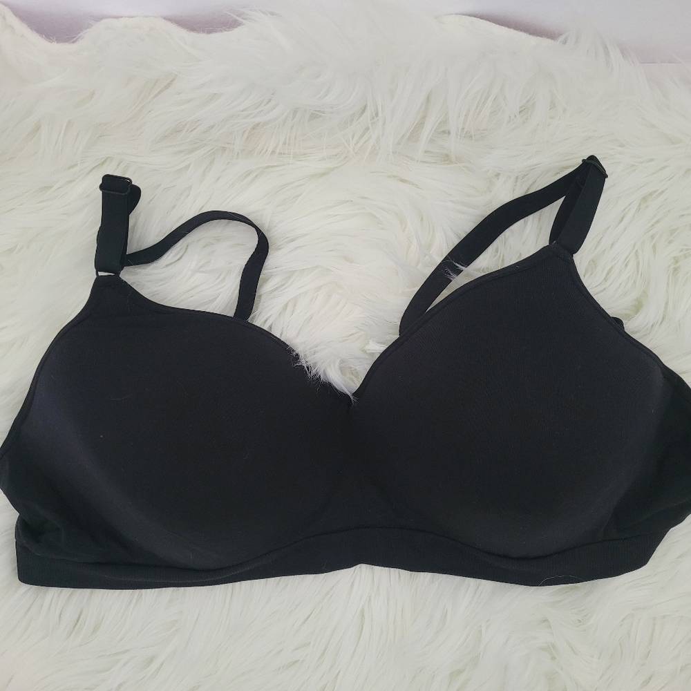 Black Fruit of the Loom T-shirt Bra Wireless Womens 44B